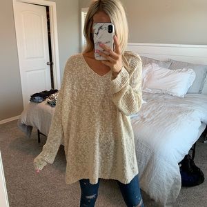 Lightweight cream sweater